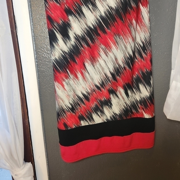 Aa STUDIO AA red, black, and gray tie side dress size medium - Picture 4 of 7